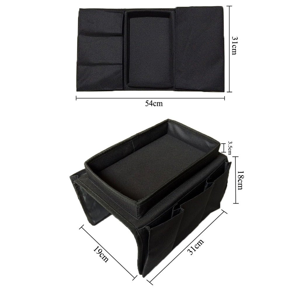 Ccomage Sofa Armrest Bag with 6 Pockets Living Room Couch Hanging Storage Bag Space Saving Chair Tray Sofa Organizer Removable Couch Caddy Pocket for - image 2