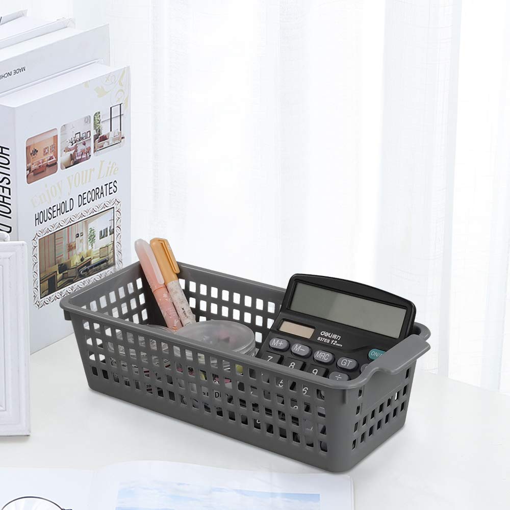Yarebest 3-pack Small Plastic Storage Basket, Slim Organizer Baskets - image 3