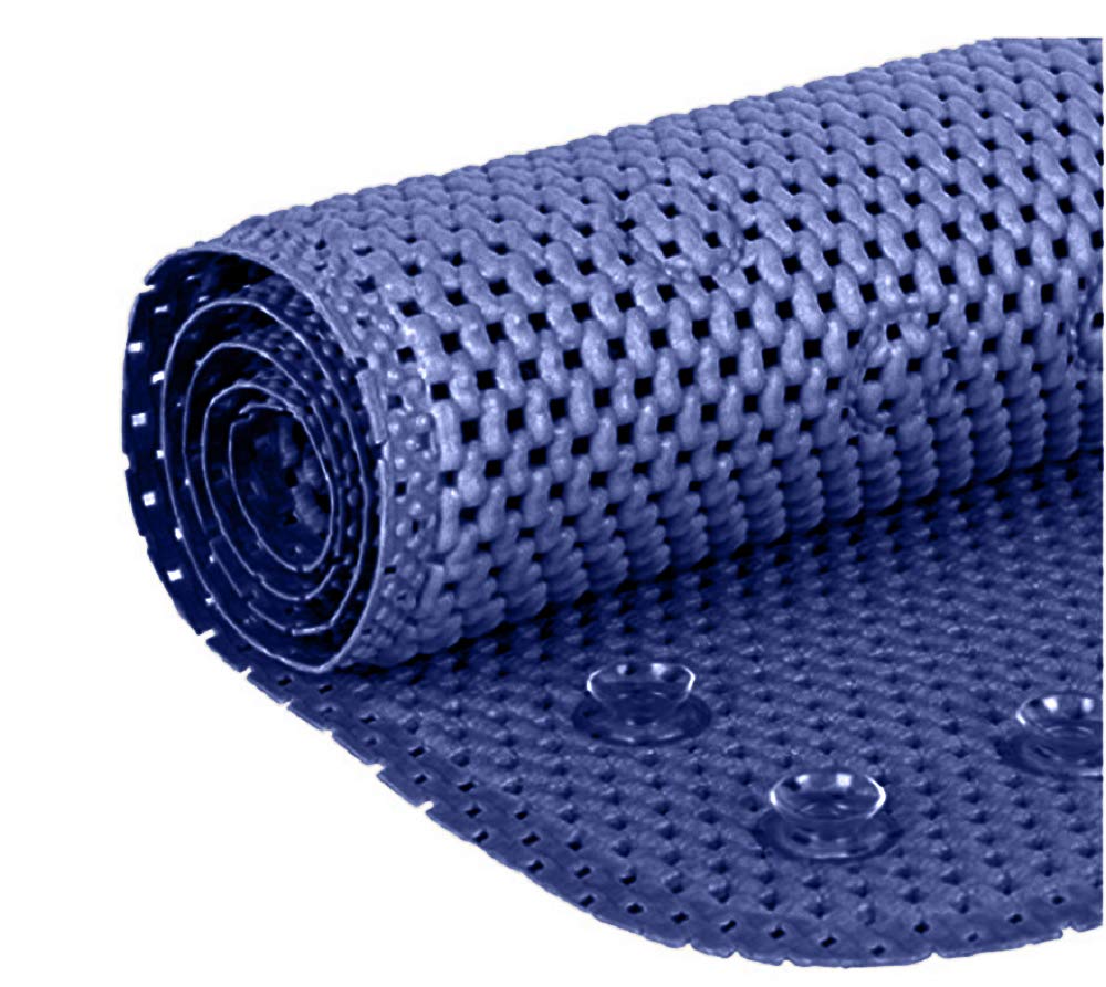 Jolof Store Non-Slip Bathtub Mat – Extra Large 36x17 Soft Foam – Navy