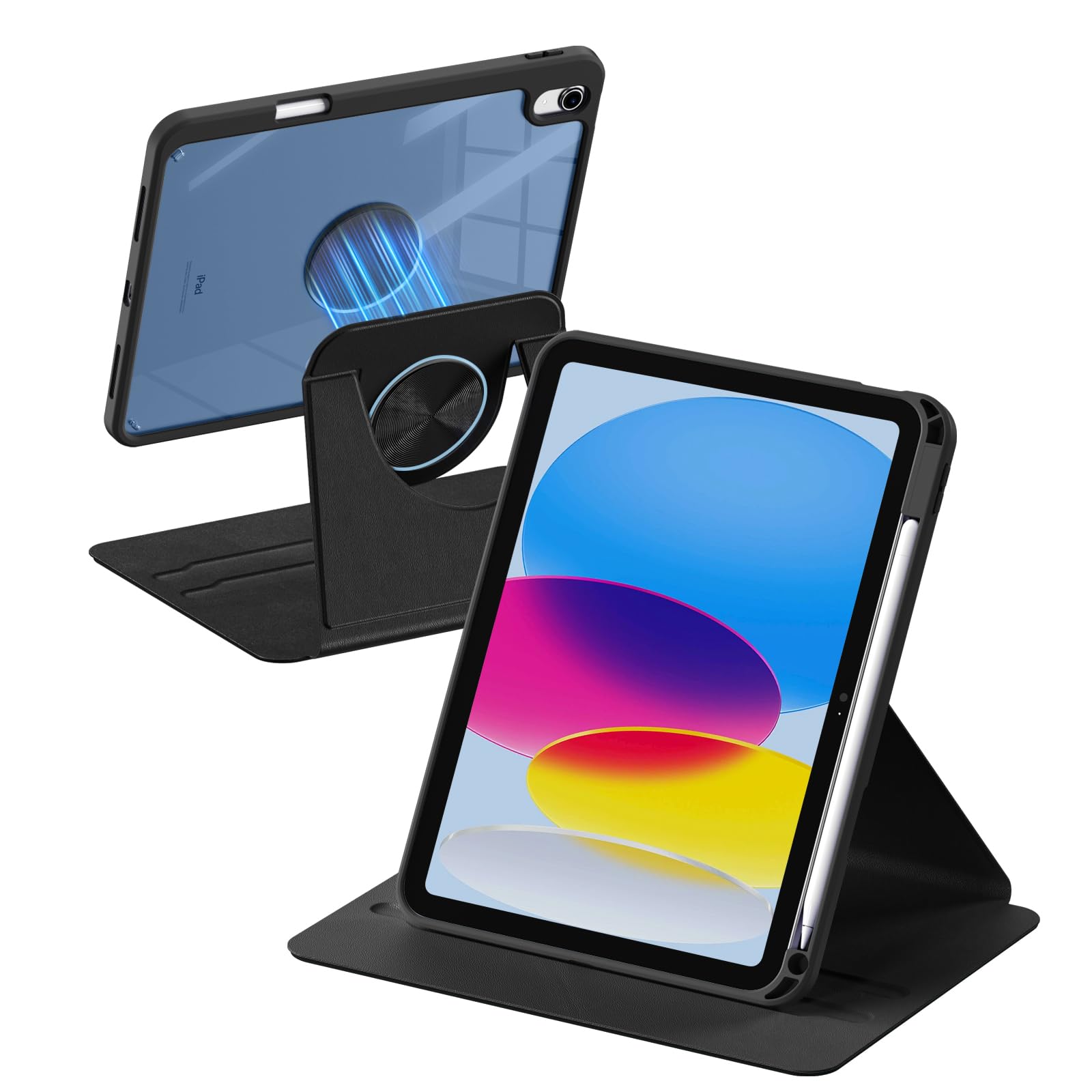 drivego 360 Rotating iPad Case for 11th/10th Gen | Magnetic Pencil Holder