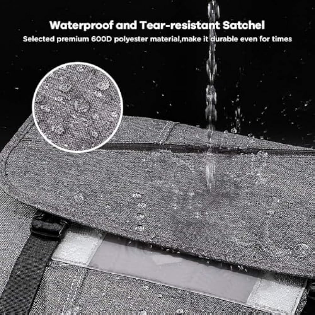 Waterproof Laptop Messenger Bag | 15.6 Inch Crossbody Satchel