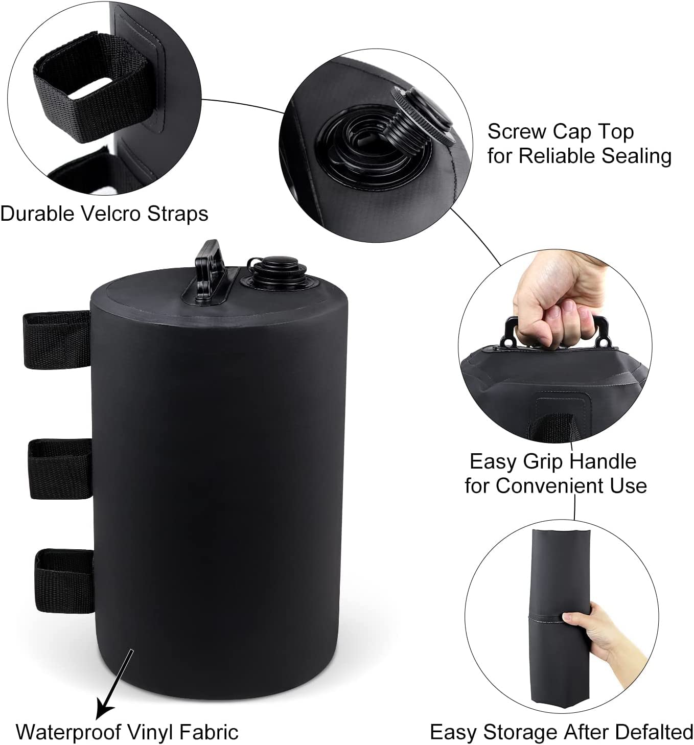MRWiZMS Gazebo Water Weight Bags - 4 Pack PVC Canopy Leg Weights