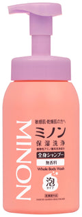 Minon Whole Body Shampoo Foam Type – Gentle Moisturizing Wash 500mL