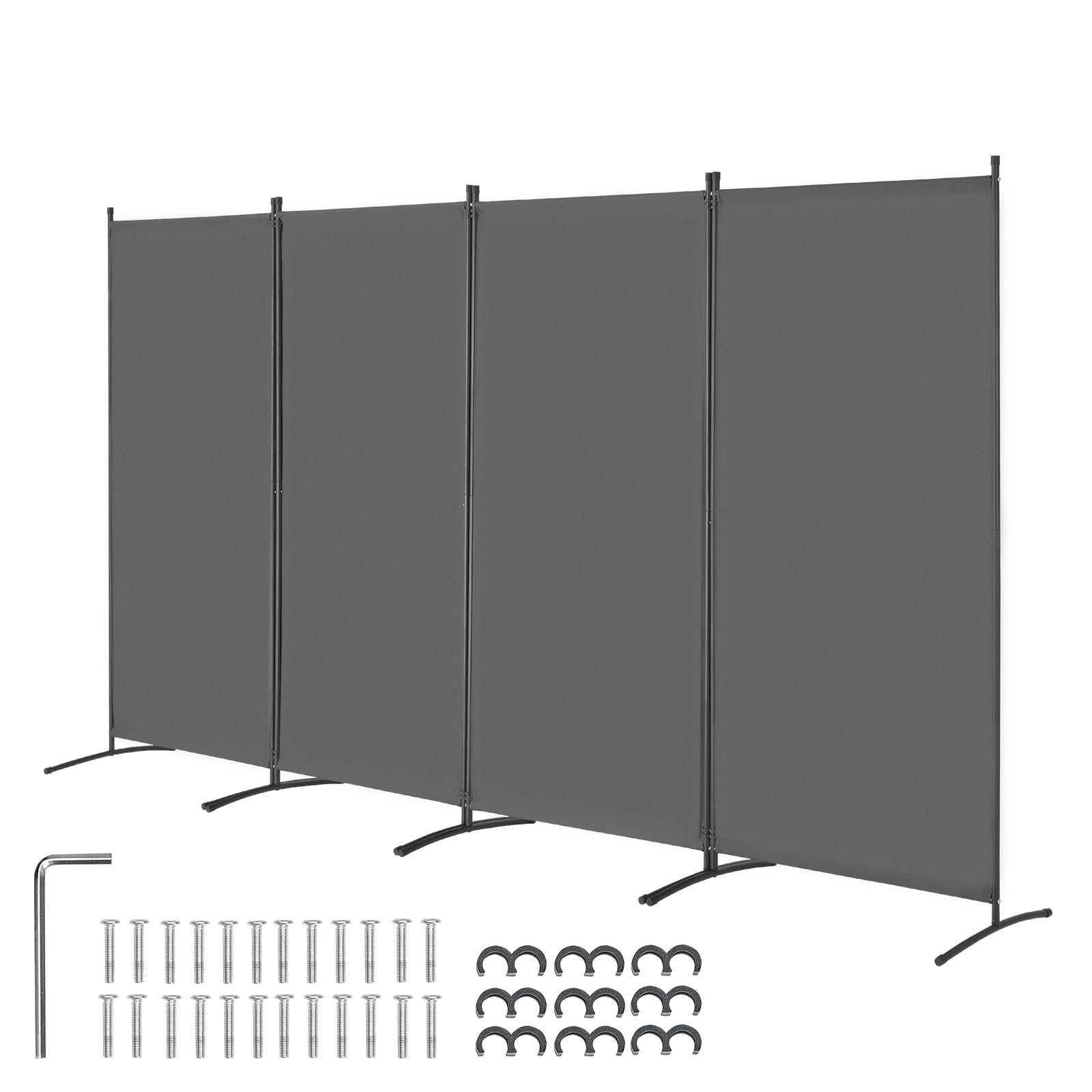 VEVOR 4-Panel Room Divider – Folding Privacy Screen for Office & Bedroom