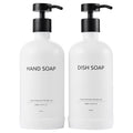 Janxin Set of 2 Glass Soap Dispensers 500ml with Non-Slip Silicone Base