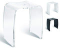 Libaro Clear Acrylic Shower Chair – Modern 400 lb Capacity Bath Stool