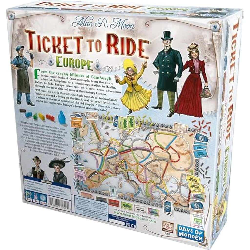 Days of Wonder Ticket to Ride Europe Strategy Board Game, Ages 8+
