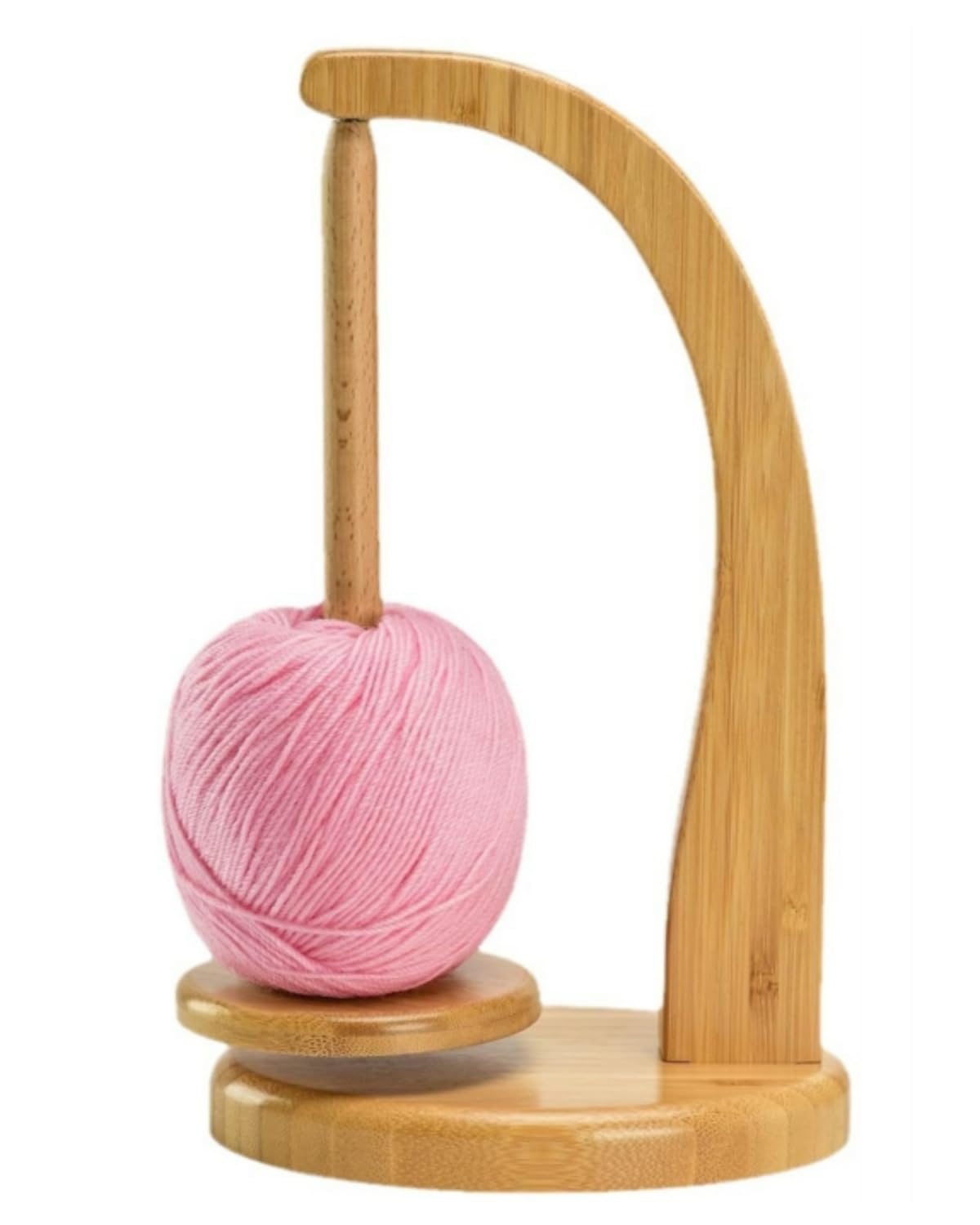 ZMShenMa Magnetic Wooden Yarn Holder – Rotatable Spool for Knitting