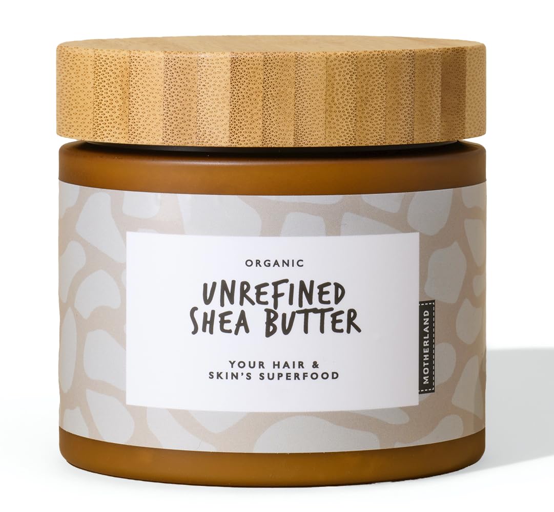 Motherland Organics Unrefined Shea Butter – Raw African Moisturiser 400g