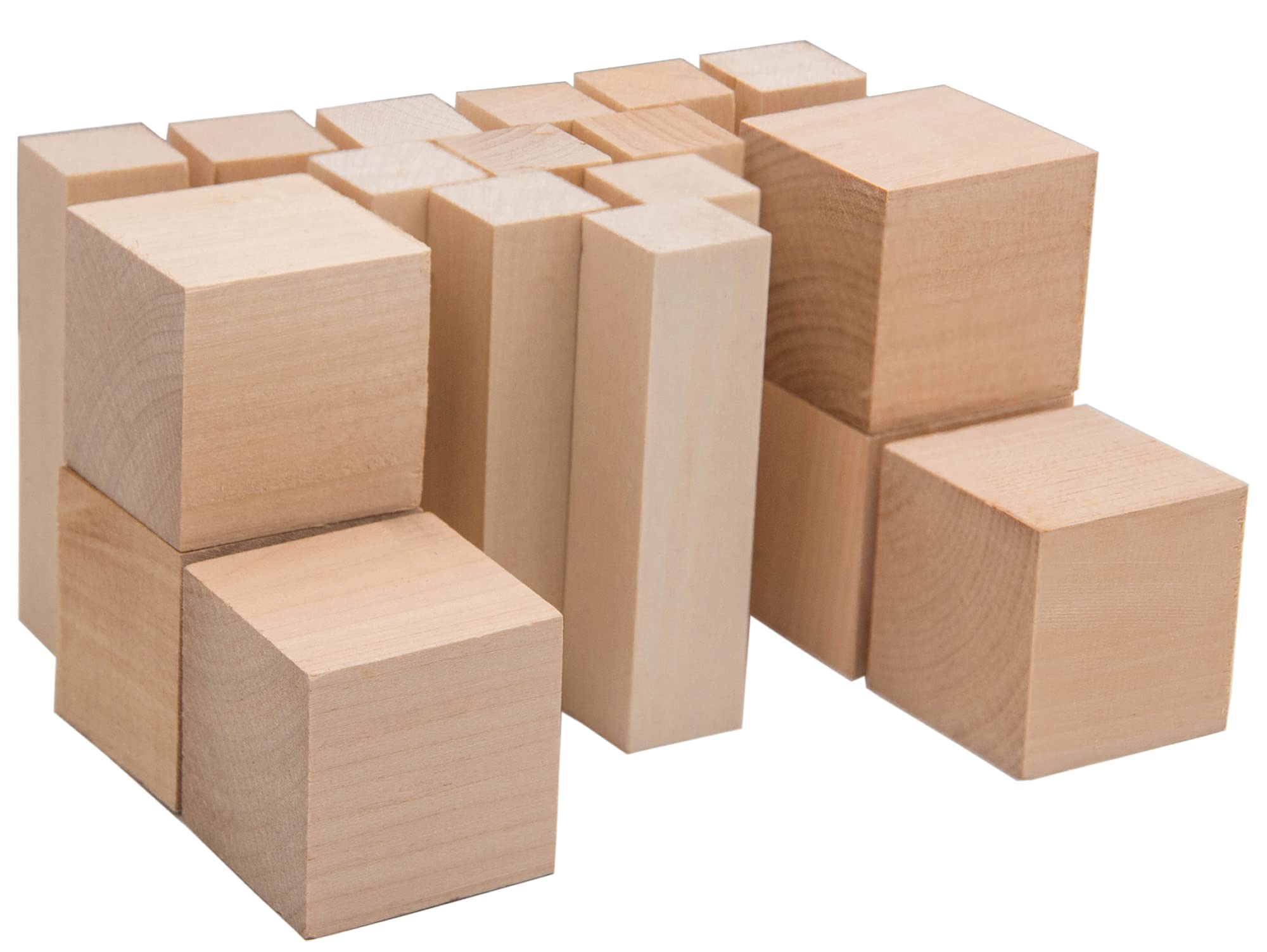 BeaverCraft Basswood Carving Blocks | 18-Piece Whittling Wood Kit