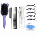 ABWXN 10-in-1 Curly Hair Brush Set | Curl Defining Brush & Styling Tools