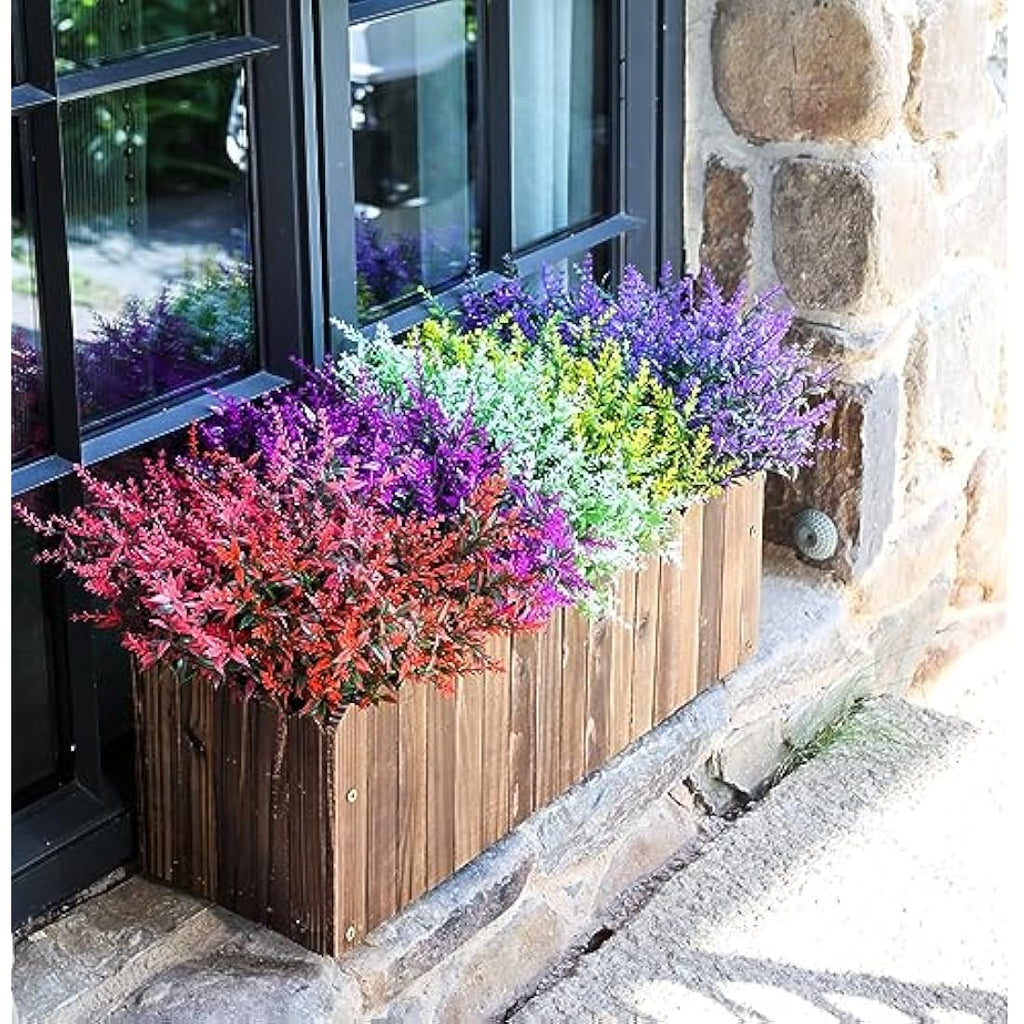 Jolof Store 20 Bundles Artificial Lavender Flowers – UV Resistant Faux Plants