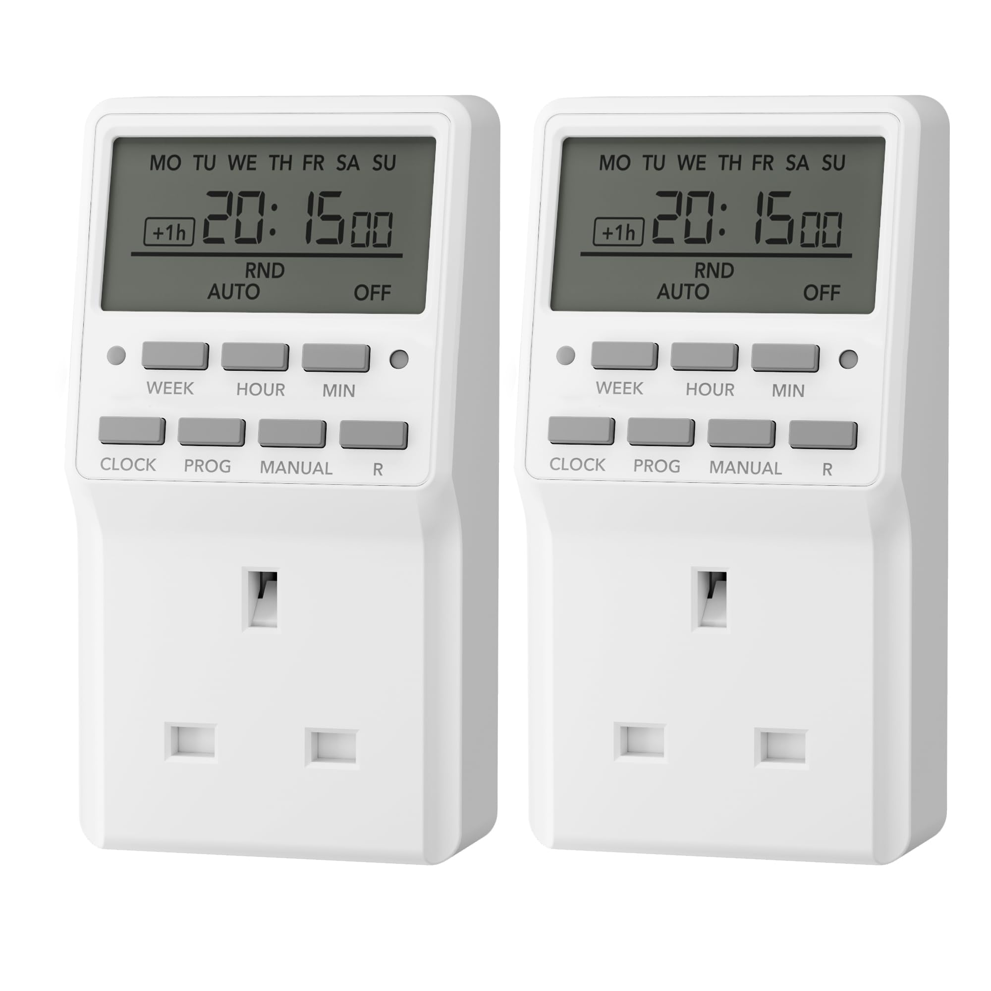 HBN 7 Day Digital Programmable Timer Outlet - 20 ON/Off Settings