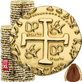 Metal Pirate Coins – 100 Gold Doubloons for Board Games