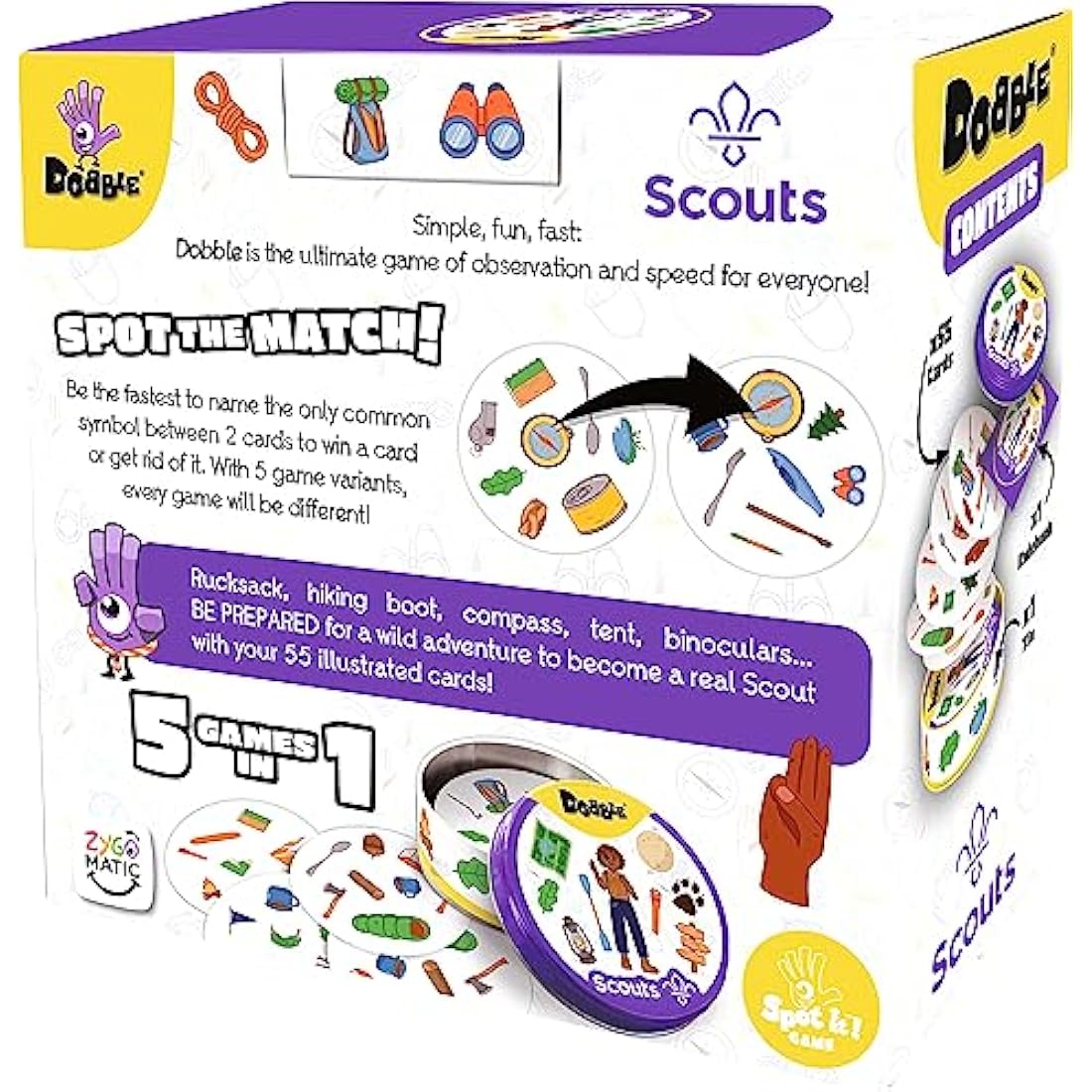 Asmodee Dobble Scouts Card Game – Fast-Paced Family Matching Game