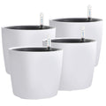 KINJOEK 7 Inch Self Watering Planter with Water Level Indicator, 4 Pack