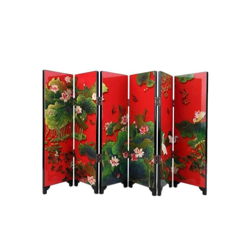 Jolof Store Lotus Flower Miniature Room Divider – Red Wood Asian Decor