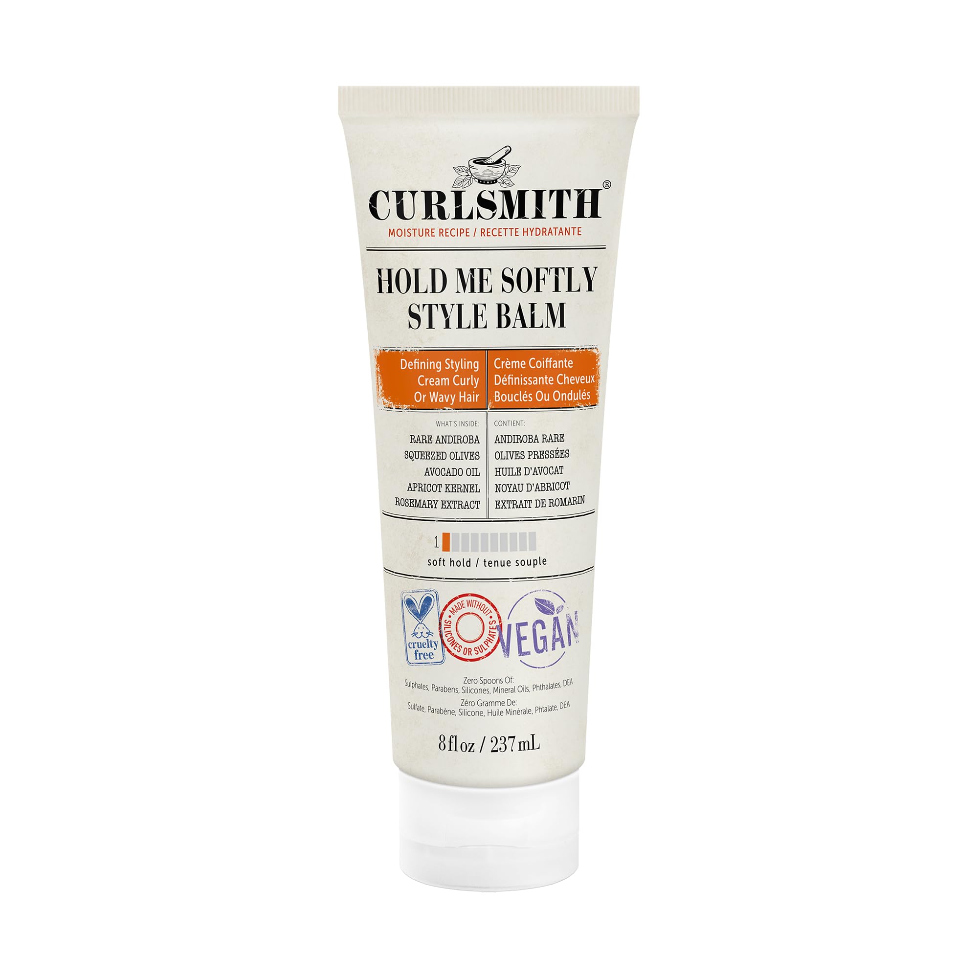 Curlsmith Hold Me Softly Style Balm – Vegan Soft Hold Curl Cream (237ml)