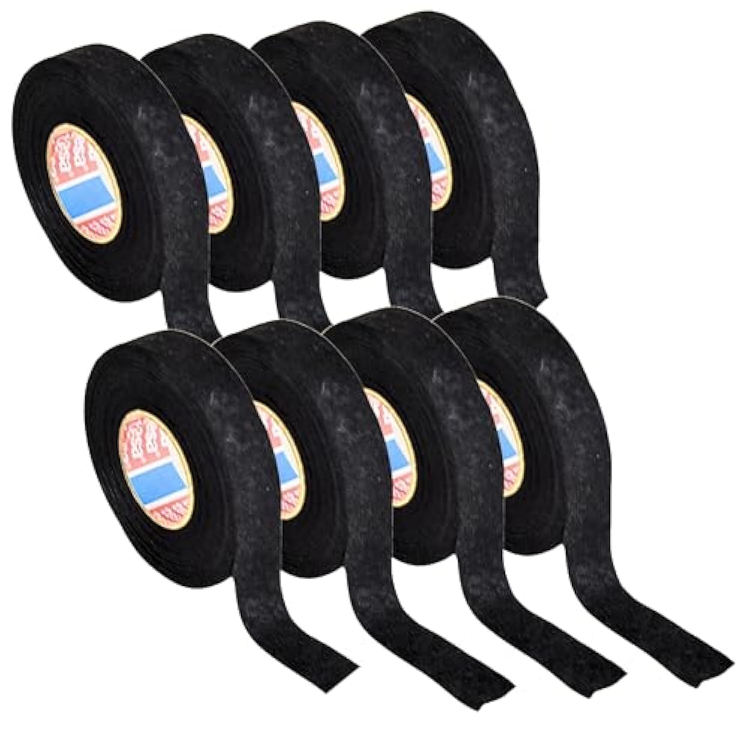 Tesa Wiring Harness Loom Tape - 19mm x 15m Black Fleece - 8 Pack