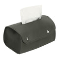 Rectangular PU Leather Tissue Box Cover – Gray Minimalist Bag