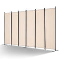 VEVOR 6-Panel Room Divider | Folding Oxford Fabric Privacy Screen, Beige
