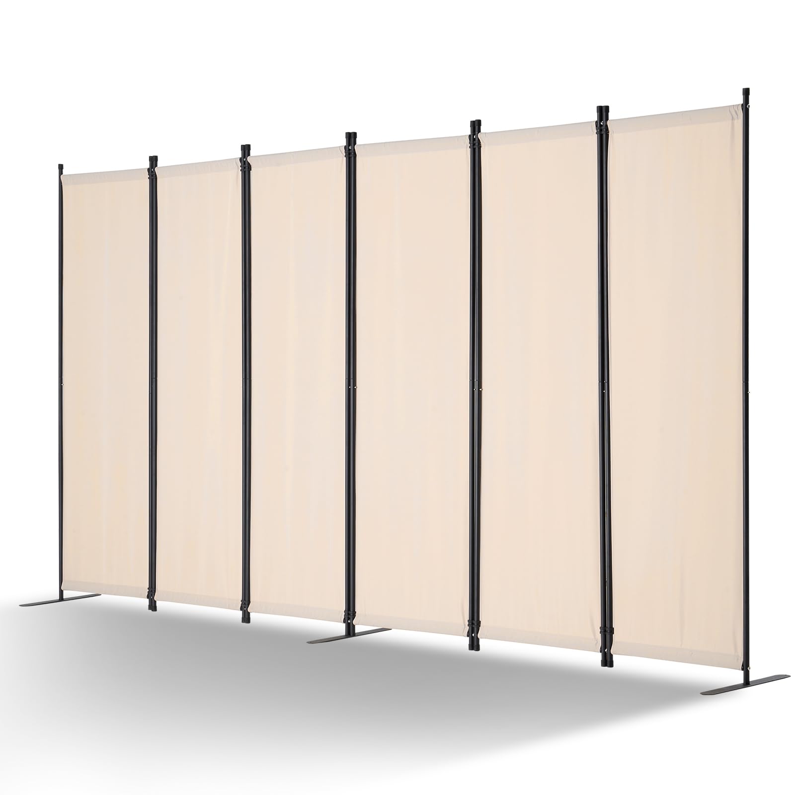 VEVOR 6-Panel Room Divider | Folding Oxford Fabric Privacy Screen, Beige