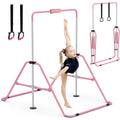 GYMMAGE Gymnastics Kip Bar with Pad | Adjustable Folding Training Bar