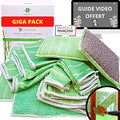 Jolof Store – Kit 10 Chiffons Bambou Microfibres Verts Multi-Surfaces