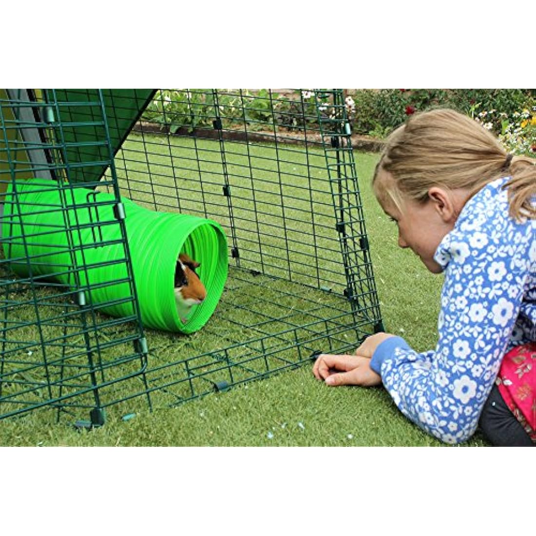 Snugglesafe Flexible Bunny Warren Fun Tunnel – Weatherproof Green Toy