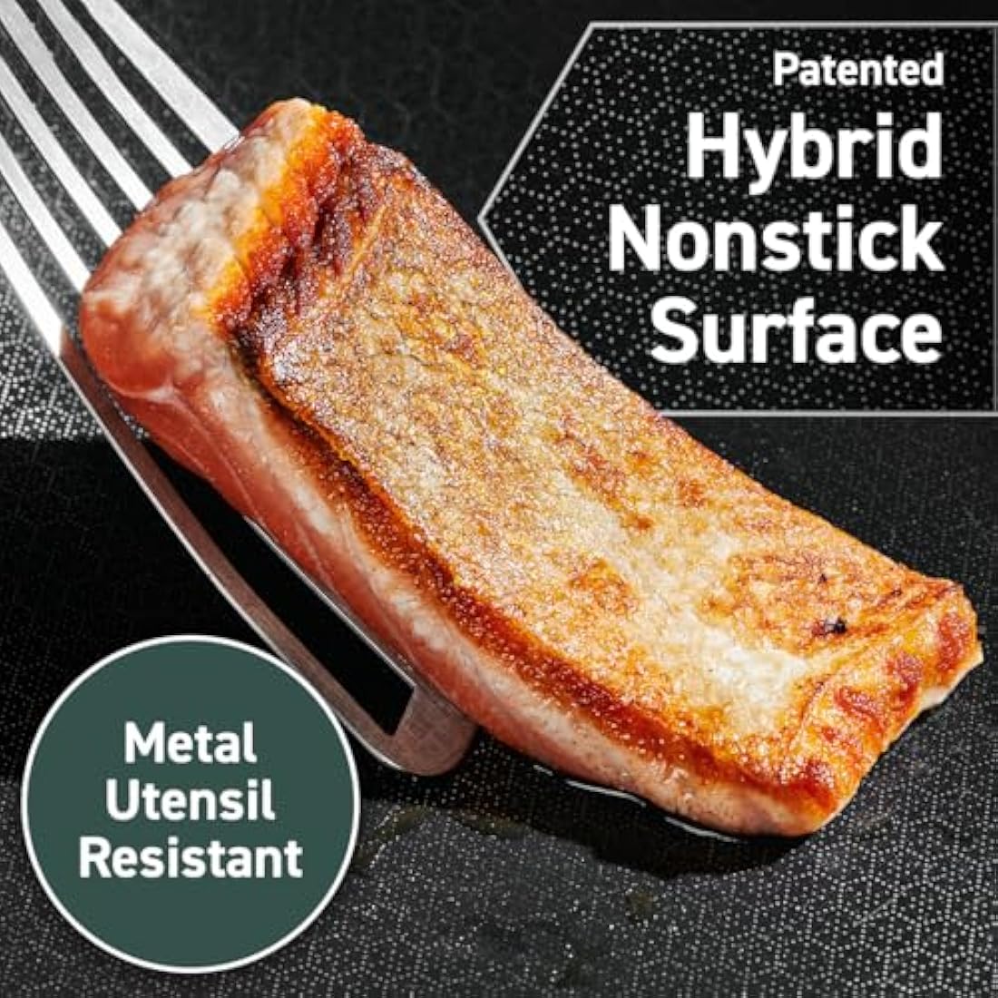 HexClad 5.5L Hybrid Deep Sauté Pan | Nonstick Stainless Steel with Lid