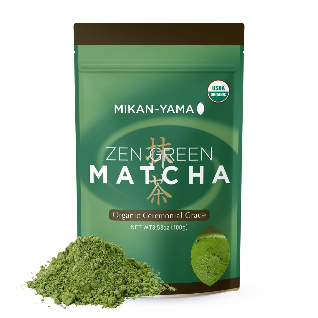 Mikan-Yama Zen Ceremonial Grade Matcha Green Tea Powder - 3.53oz