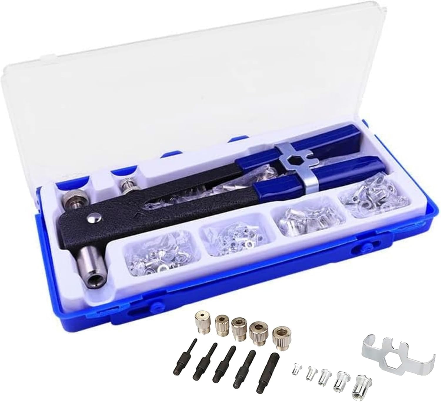 YWHWXB 86-Piece Heavy Duty Blind Rivet Nut Tool Kit with M3-M8 Mandrels
