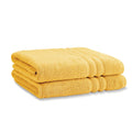 Catherine Lansfield Zero Twist Cotton Bath Sheet Pair - Ochre 90x140cm