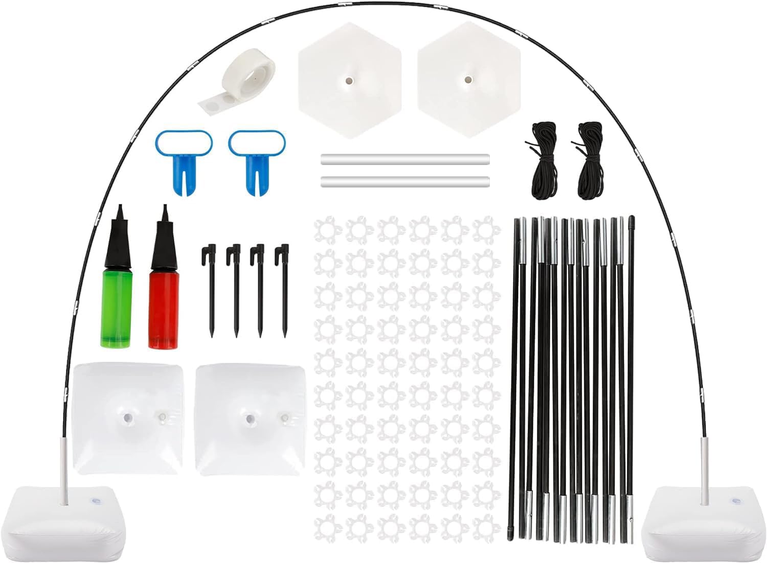 MUAEEOK 10ft Balloon Arch Kit | Adjustable Stand with Water Fillable Base