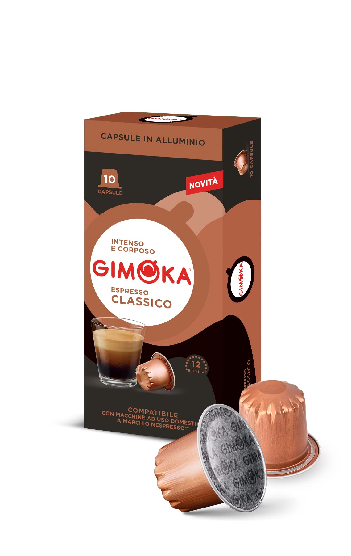 Gimoka Classico Nespresso Compatible Aluminium Coffee Pods – 100 Pack