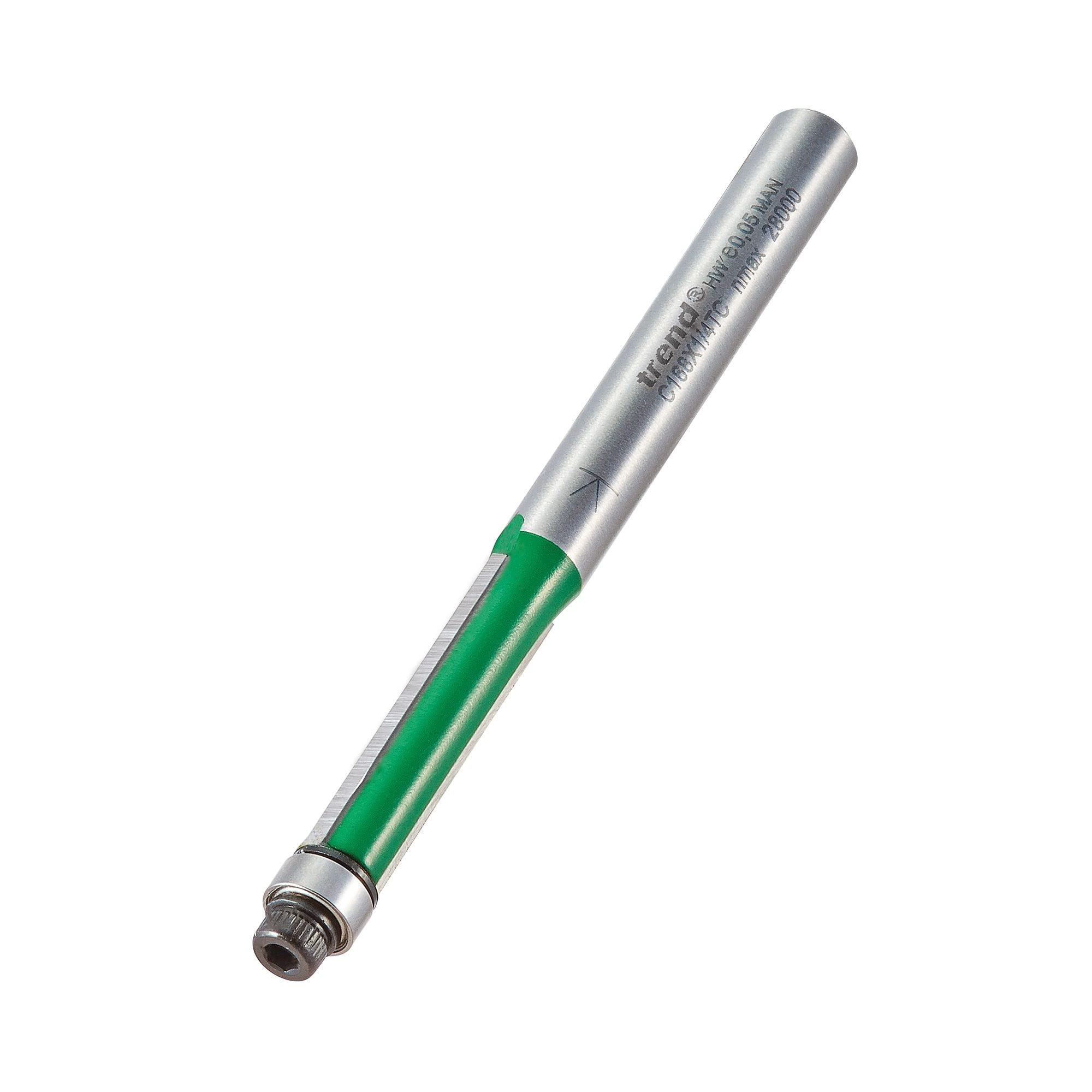Trend CraftPro Guided Trimmer Router Bit – 1/4 Inch Shank, Carbide