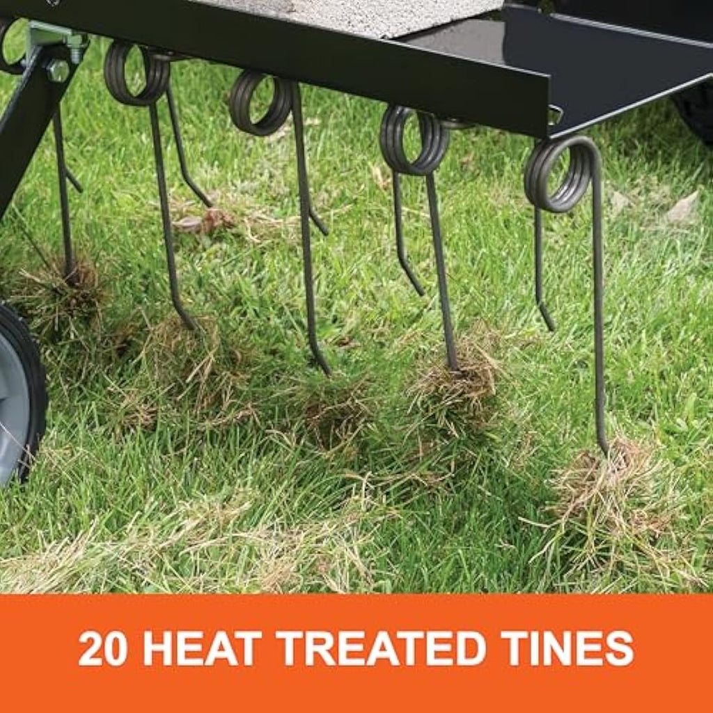 Agri-Fab 40-Inch Tine Dethatcher – 20 Spring Tines & Universal Hitch