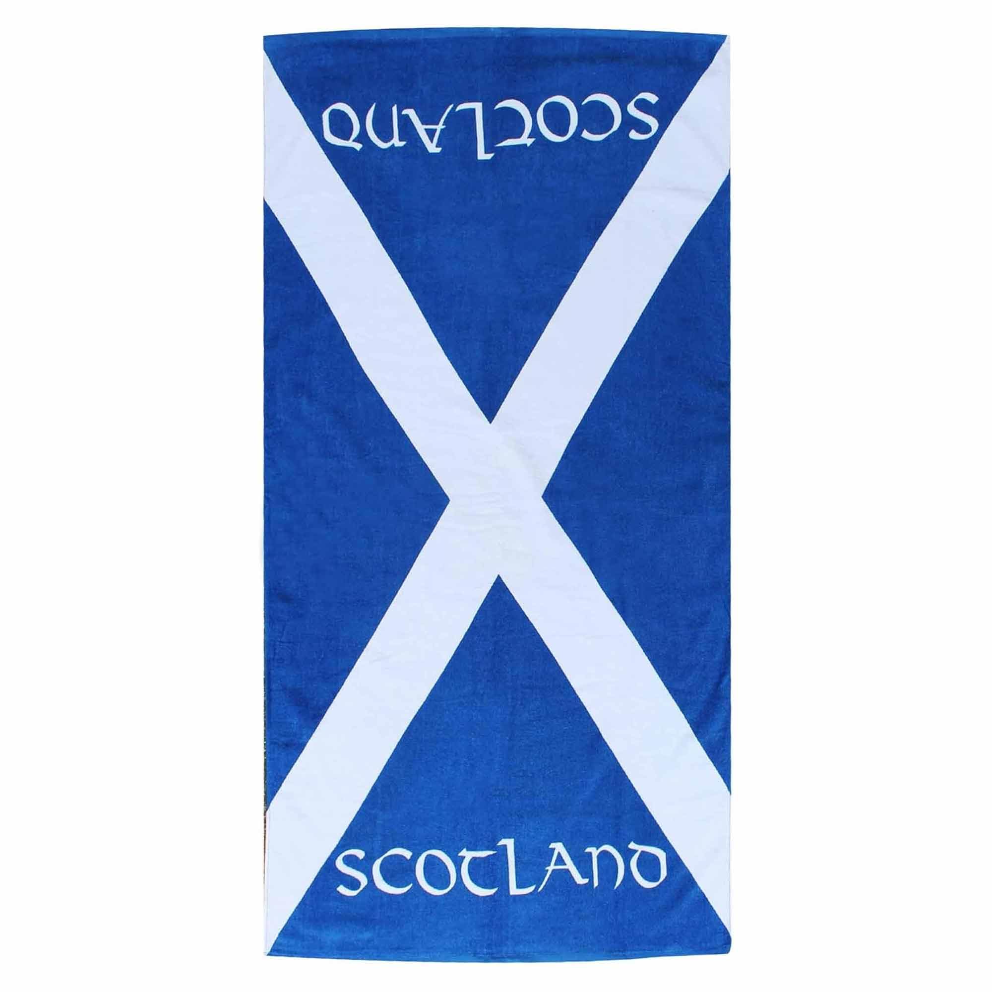 Scotland Saltire Flag Beach Towel – 100% Cotton, 150x75cm