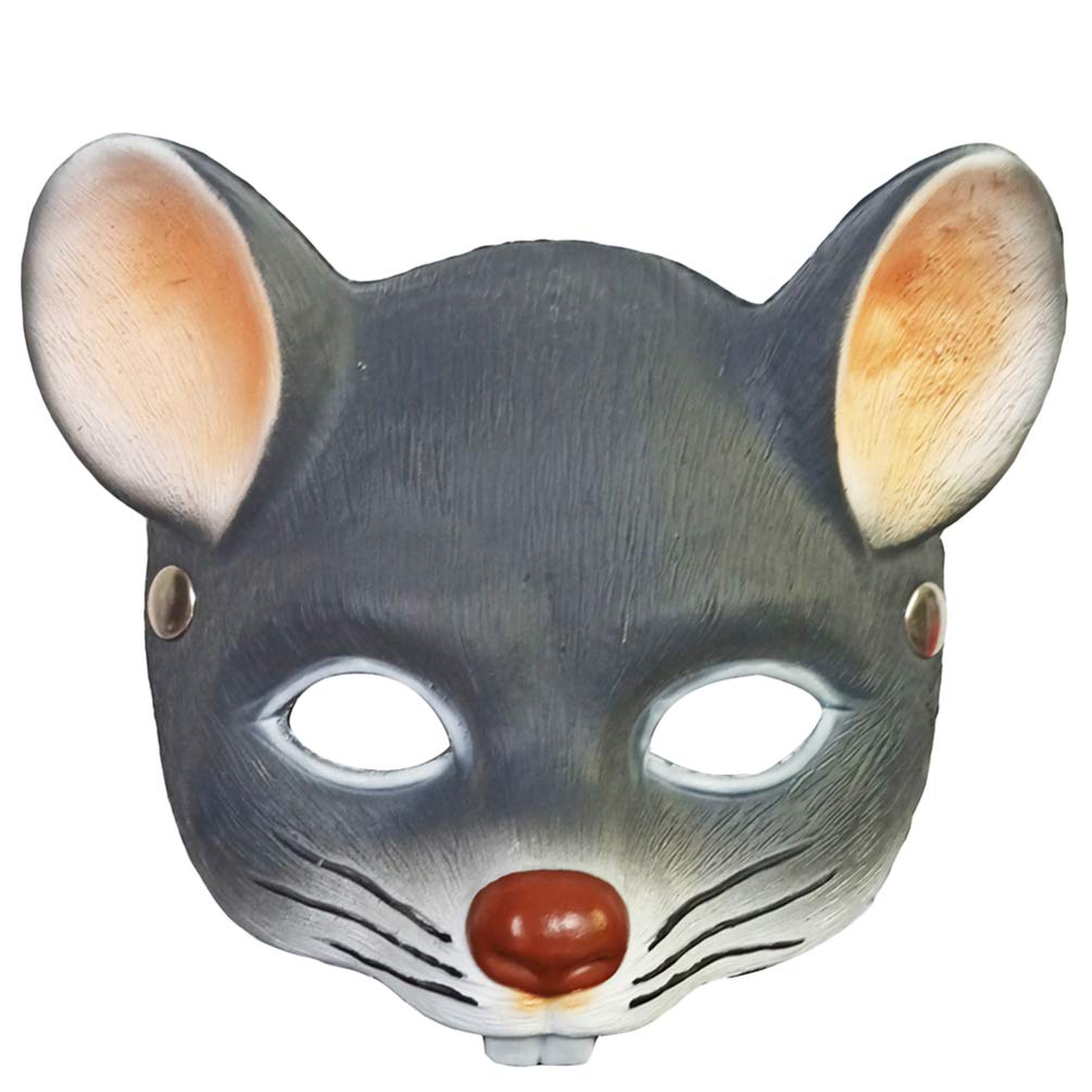 PRETYZOOM 3D Mouse Mask – Grey Carnival & Halloween Cosplay Face Cover