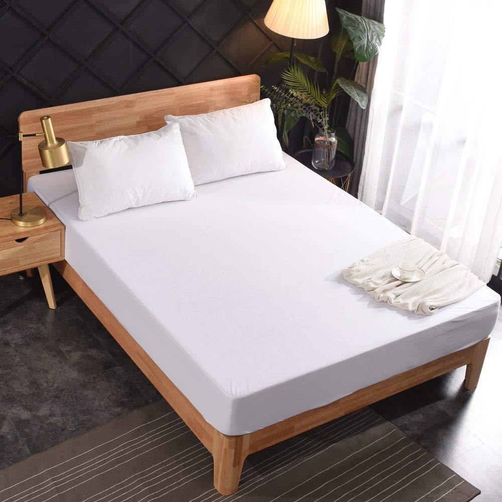 Waterproof Mattress Protector 80x200 cm Waterproof Breathable Mattress Cover with Elastic Band Fitted Sheet, 30 cm Deep 80x200cm - image 2