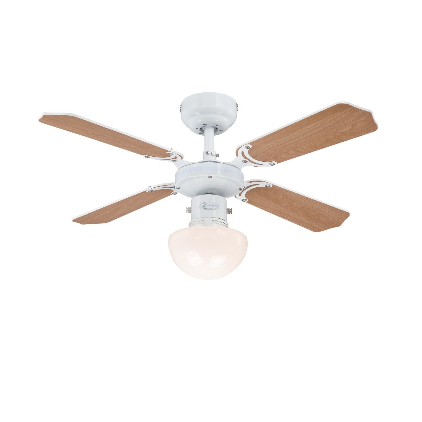 Westinghouse Portland 90cm Indoor Ceiling Fan | White & Beech Blades