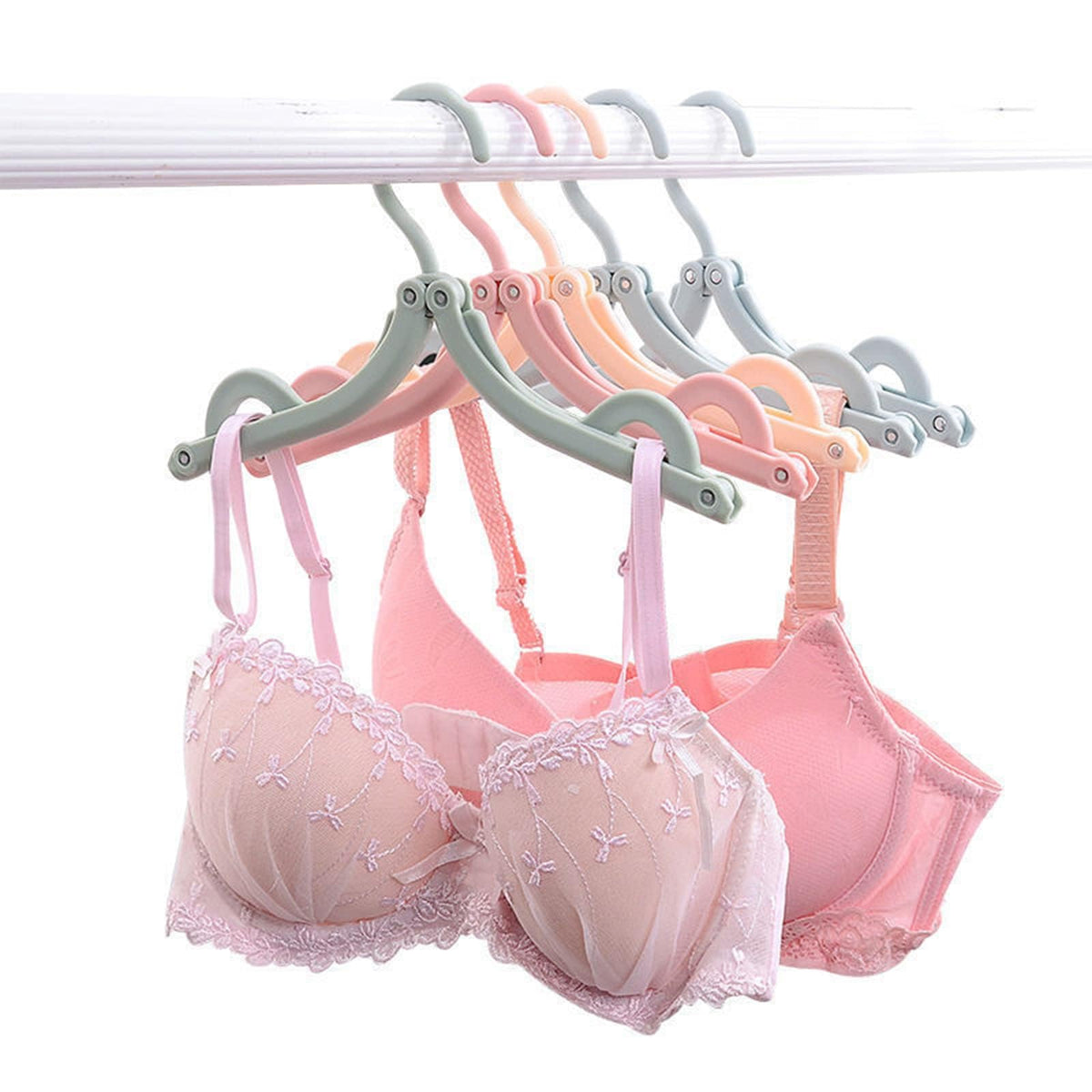 12pcs Folding Clothes Hangers, LOMYLM Travel Hangers Foldable