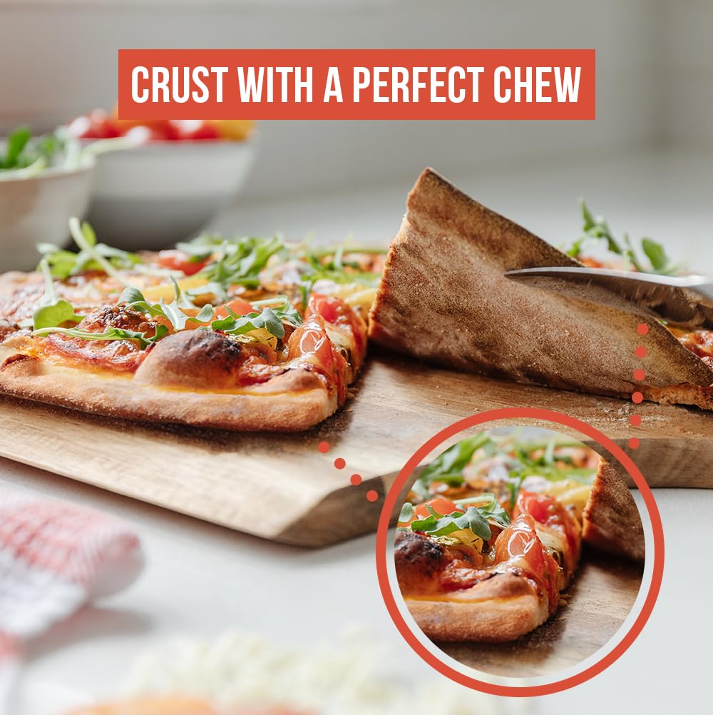 Chef Pomodoro Pizza Steel – 13-Inch Pre-Seasoned Carbon Steel Baking Stone
