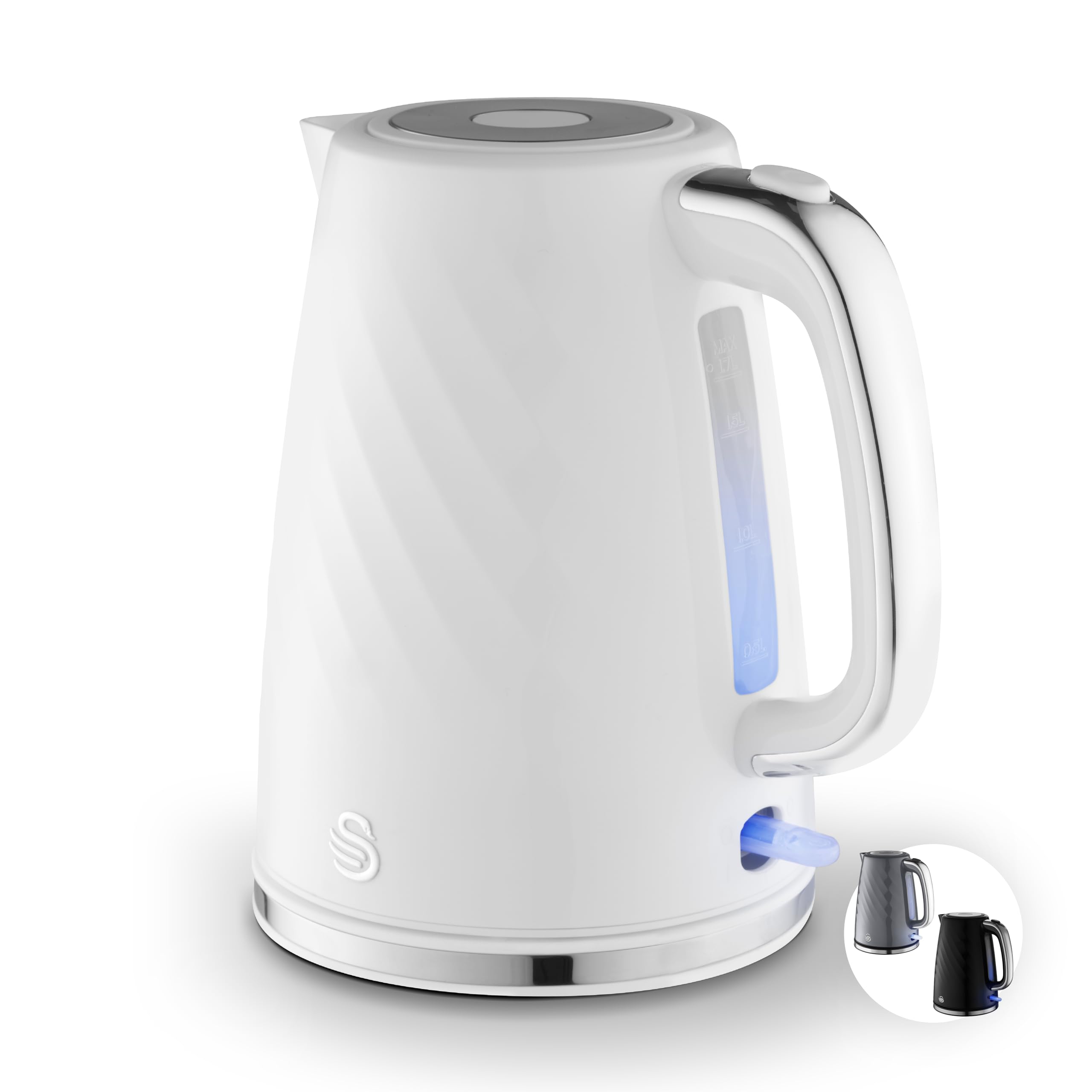 Swan Windsor Rapid Boil Electric Kettle | 1.7L, 3KW - White