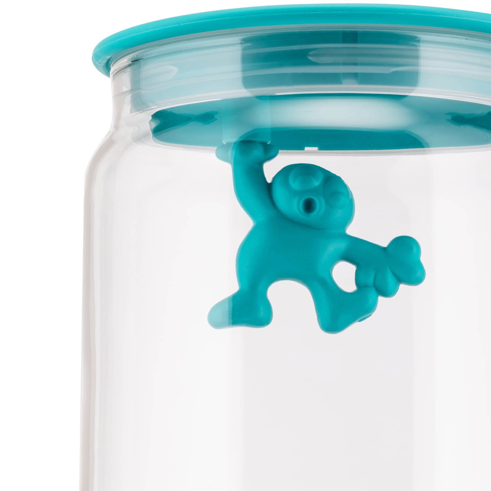 Alessi Gianni Spaghetti Holder - 200cl Glass Jar with Blue Lid