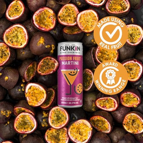 Funkin Nitro Passion Fruit Martini - Ready to Drink Cocktail, 12 x 200ml