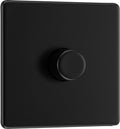 BG Electrical Single Wall Dimmer Switch – Matt Black Screwless 200W