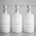 KIBAGA Shampoo and Conditioner Dispenser Set – 21oz Refillable Pump Bottles