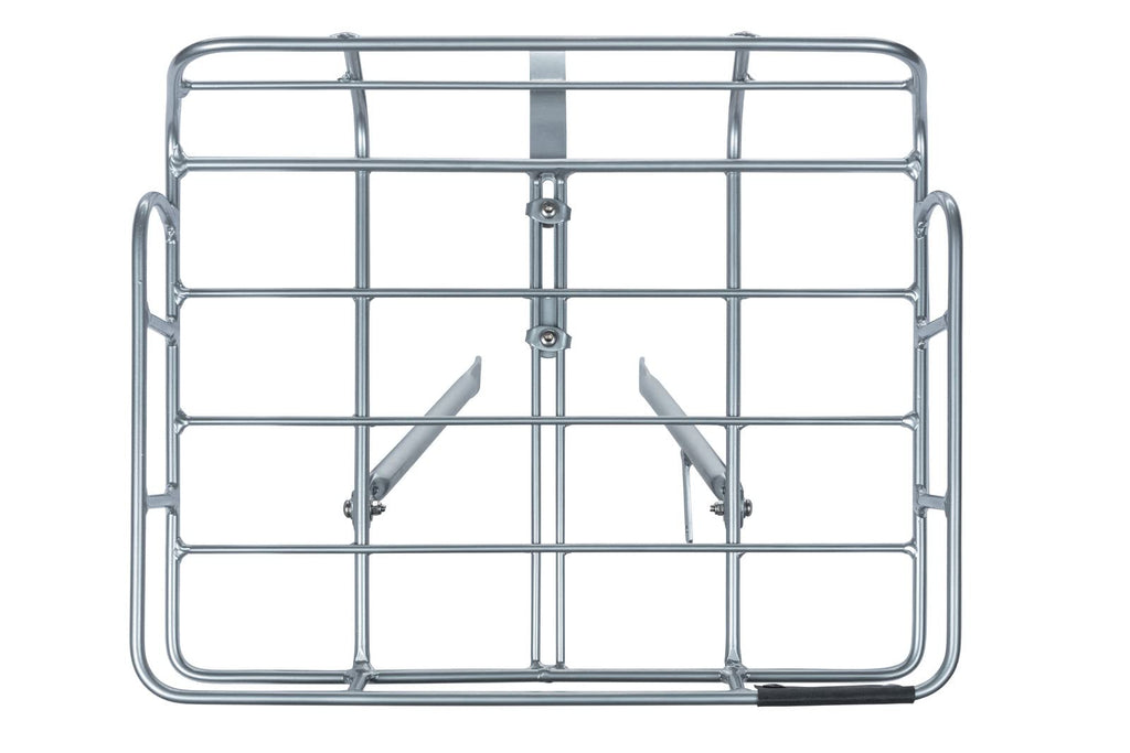 Basil Portland Front Carrier – Aluminum Bicycle Rack with Tan Belt