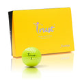Trust Aurora Yellow Crystal 3-Piece Urethane Golf Balls | 1 Dozen